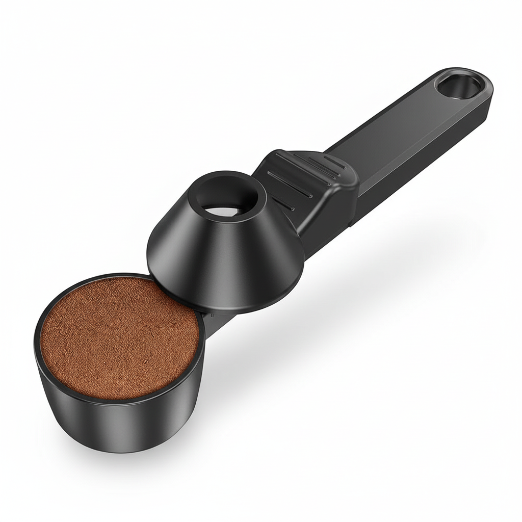 New No Spill Coffee Scoop Reusable Protein Powder Spoon Sliding Spoon Funnel for Milk&Supplements Kitchen Gadgets